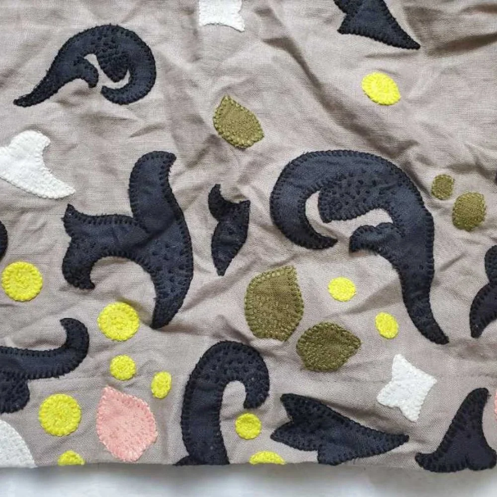 NEW 16 BANANA REPUBLIC HERITAGE COLLECTION EMBROIDERED SHIFT DRESS BOULDER LINEN - Picture 5 of 13